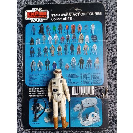 VINTAGE STAR WARS 1980 " ESB REBEL COMMANDER "ORIGINAL CARD & WEAPON UK FREEPOST