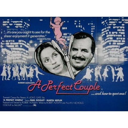 A PERFECT COUPLE 1979 Robert Altman - Paul Dooley, Marta Heflin UK QUAD POSTER