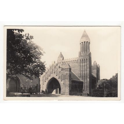 Quarr Abbey Isle of Wight Postcard 1958 RP The Bay Series