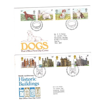 GT BRITAIN 1978 HISTORIC BUILDINGS BUREAU PMK/DOGS FDC BUREAU PMK