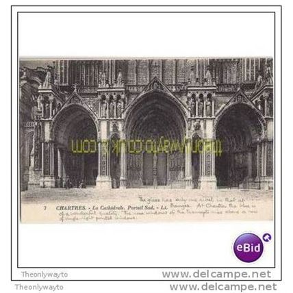 CHARTRES, LA CATHEDRALE, PORTAIL SUD, DETAIL, FRANCE, Postcard