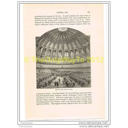 READING ROOM, BRITISH MUSEUM, LONDON, ENGLAND, Book Illustration (Print), 1890