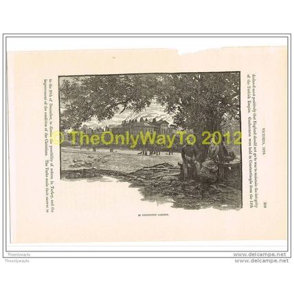 IN KENSINGTON GARDENS, LONDON, ENGLAND, Book Illustration (Print), 1890