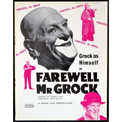 FAREWELL MR GROCK 1950 Grock, Ted Rémy, Adrien Osperi TRADE ADVERT