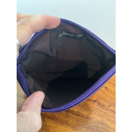 A Rare Studs 90’s Jenny Tee Leather Purple Small Zip Bag Pouch Super Sweet!