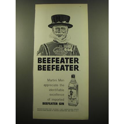 1960 Beefeater Gin Advertisment - Beefeater Beefeater