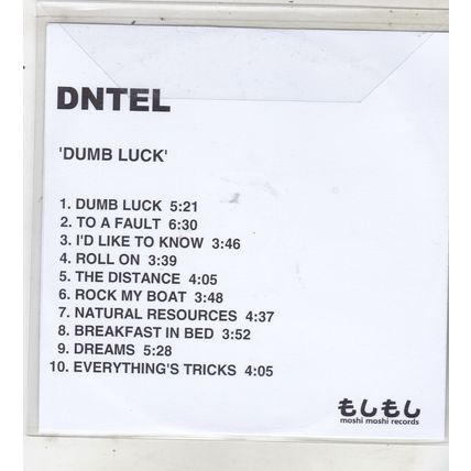 DNTEL : Dumb Luck.(2007) PROMO CD Album