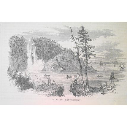A Trip to Canada - Story & 8 Prints - Ballou's Pictorial, June 6, 1857. Original