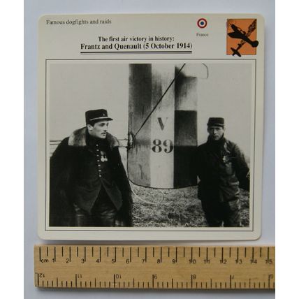 Frantz & Quenault - France - Dogfights & Raids - Collectors Club Card