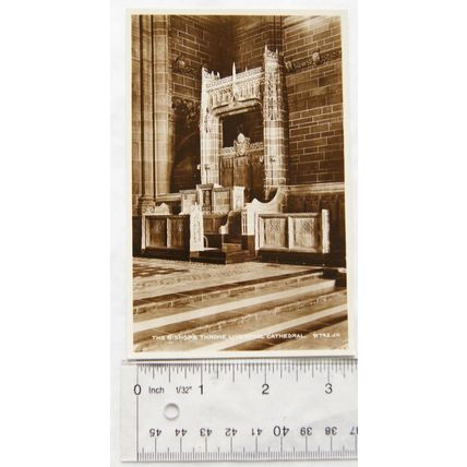 vintage postcard Bishops Throne, Liverpool Cathedral