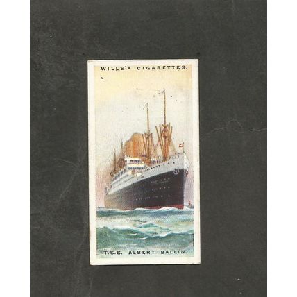 Wills Merchant Ships of the World 1924 #20 TSS Albert Ballin
