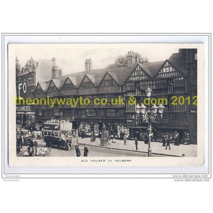 OLD HOUSES IN HOLBORN, LONDON, ENGLAND, c1910s?, Postcard