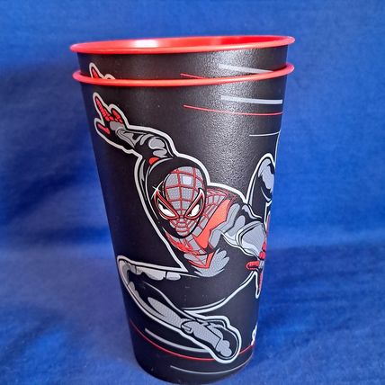 New ZAK Lot 2 Marvel SPIDERMAN TUMBLERS Plastic Drink Cups Water Miles Morales