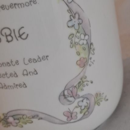 Vintage 1993 Enesco PRECIOUS MOMENTS DEBBIE COFFEE MUG Porcelain Tea Cup