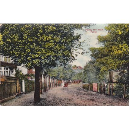 EC207 PURLEY - FOXLEY HILL ROAD COLOURED PRINTED POSTCARD