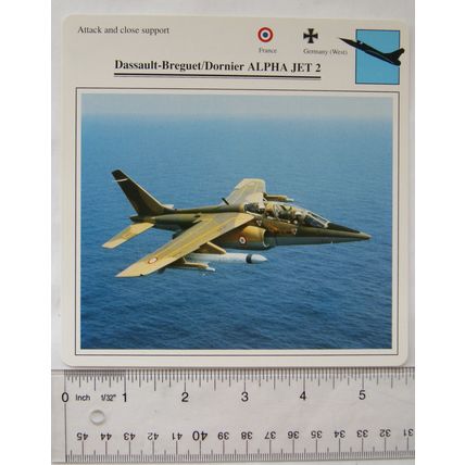 D.B. Alpha Jet2 - France,Germany - Attack & Close Support - Collectors Club Card