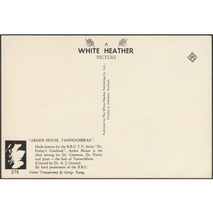 Dr Finlay's Casebook, Arden House, Tannochbrae, c.1970 - White Heather Postcard