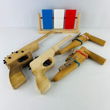Rubber Band Toy Guns and Target