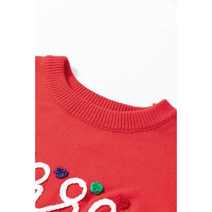 Fiery Red Merry Graphic Christmas Plus Size Sweater