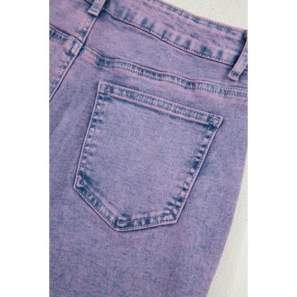 Orchid Petal Vintage Wash Frayed Hem Ankle-length Jeans