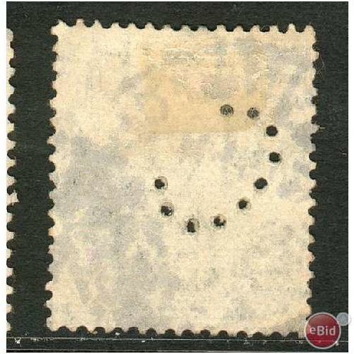 GB stamps 1912 - SG424 - 4d green perfin - KGV - used