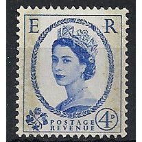 1959 SG608 4d Ultramarine Phosphor Graphite Mounted Mint .. .