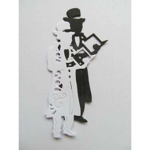 6 x Spellbinders Die Cuts Carol Singer - Black & White