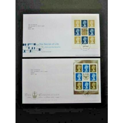 2003 TWO PRESTIGE BOOKLET MULTI VALUE STAMP BOOKLET PANES WITH F.D.I. (B) #01320
