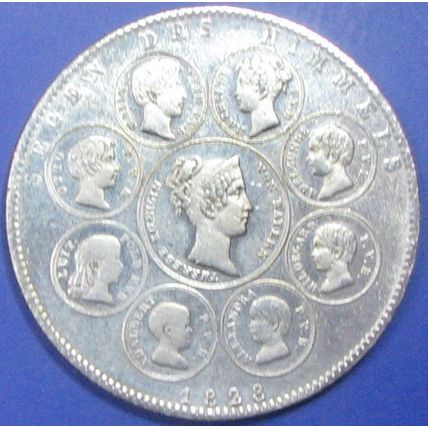 1828 Ludwig I, Germany. Challenge Coin, Souvenir. REPLICA. 46a.