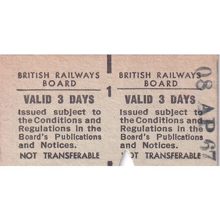 RYDE ESPLANADE Isle of Wight - PORTSMOUTH HBR 1967 Railway/Ferry Ticket BRB 1462