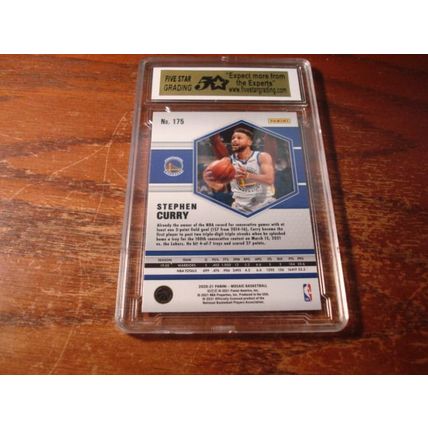 2020 Panini Mosaic, Graded Gem Mint 10, STEPHEN CURRY, #175