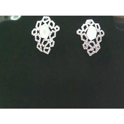 Clear Drop Rhinestone Crystal Pageant Bridal Earrings
