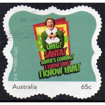 Australia 2022 MyStamps - Buddy the Elf - OMG Santa! Santa's Coming... 65c Used
