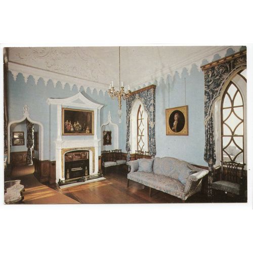 The Blue Drawing Room St Michael's Mount Cornwall Postcard SMM2