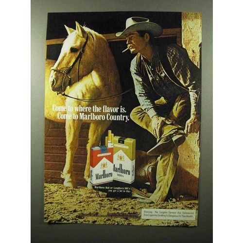 1975 Marlboro Cigarettes Ad - Cowboy