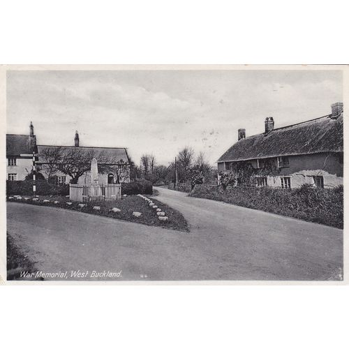 War Memorial, West Buckland Somerset Postcard (SM75893)