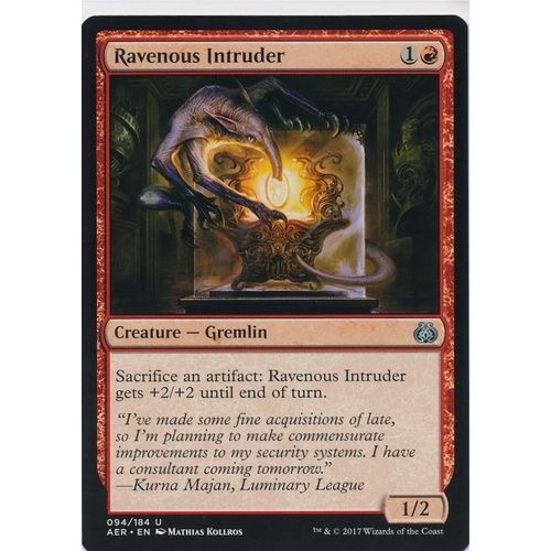 Magic the Gathering MTG Aether Revolt 94/184 Ravenous Intruder