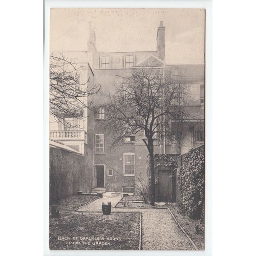 Back of Carlyle's House 24 Cheyne Row Chelsea Postcard London