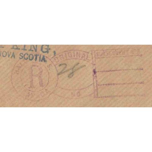 Canada Admiral REGISTERED 1922, Halifax REG Fancy Cancel to USA