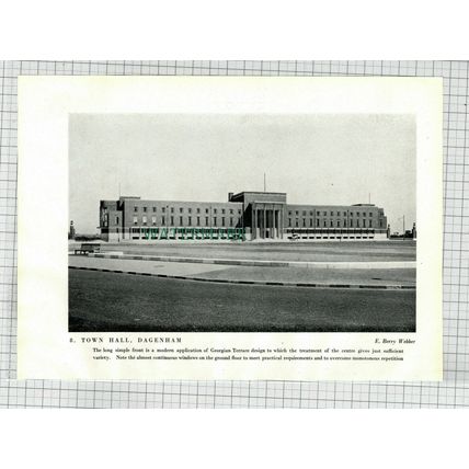 (8671) Dagenham Town Hall / Greenwich Town Hall - c.1945 Book Print