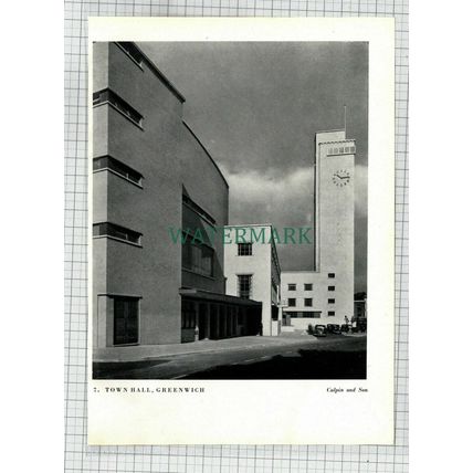 (8671) Dagenham Town Hall / Greenwich Town Hall - c.1945 Book Print