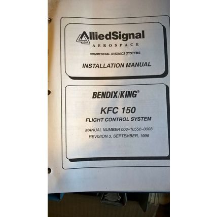 Bendix King KFC 150 Flight Control Sys Operating Instruction Installation manual