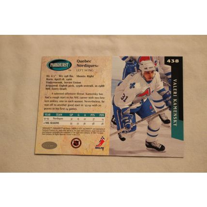 Valeri Kamensky 1993/94 Parkhurst EMERALD ICE NO. 438