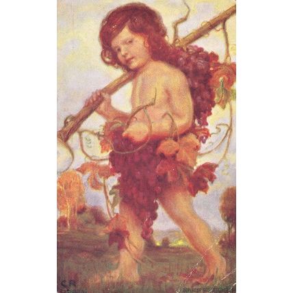Child Wearing Coat Of Leaves Adam & Stick Warrior Samson Strong Warrior Postcard