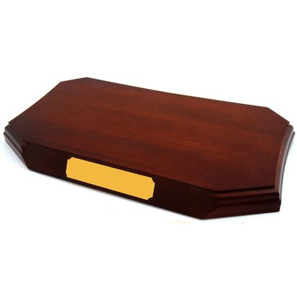 Mahogany Display Plinth Base 8x4" Top Ornaments Trophy can Engrave Plaque Plate