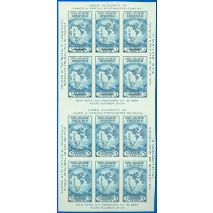 NAT'L BYRD ISSUES Scott #768a MULTIPLE BLOCKS, GUTTERS BETWEEN, SCV $318.20+ (SK