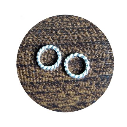 Sterling Silver 6mm Twisted Closed Ring Soldered Findings Jewellery Making C35