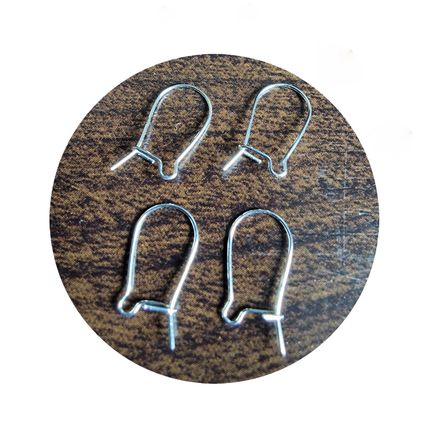 Sterling Silver 16mm Kidney Earing Finding 925 0.51mm Wire Craft Jewellery C33