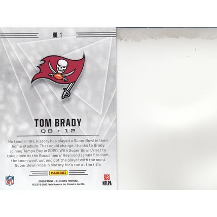 TOM BRADY 2020 AUTOGRAPHED TAMPA BAY BUCCANEERS HOF SUPER BOWL CHAMPION MVP QB