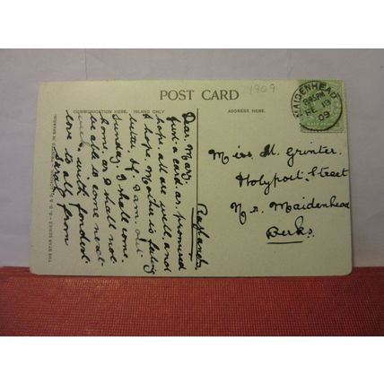 OUR CAMP by H. Fleury used antique postcard by G.D. & D. 1909 pm #